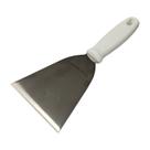 Espatula reta inox branca 12cm es120 lanche chapa chapeiro