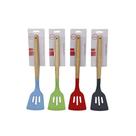 Espátula Vazada De Silicone Com Cabo De Madeira - Casual Home