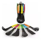 Espátulas Concha Colher Espumadeira Pegador Suporte Kit7