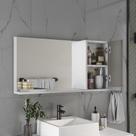 Espelheira 80cm Branco Cinza Espelheira 80cm Branco Cinza