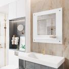 Espelheira de Banheiro e Decoração Clean - Várias Cores - JM Casa dos Móveis Espelheira de Banheiro e Decoração Clean - Várias Cores - JM Casa dos Móveis