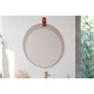 Espelheira de Banheiro Lua Parede Oval 60x60cm Capuccino - MGM