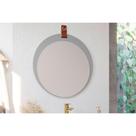 Espelheira de Banheiro Lua Parede Oval 60x60cm Cimento - MGM