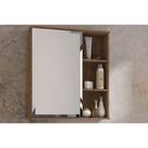 Espelheira de Banheiro Treviso Parede 56X63 Amendoa - MGM