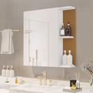 Espelheira Liz Suspensa Para Banheiro Closet Porta e Nichos LIZ BRANCO NATURE Espelheira Liz Suspensa Para Banheiro Closet Porta e Nichos LIZ BRANCO NATURE