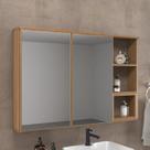Espelheira para Banheiro 100cm x 67cm Máximus Marrom/Noce