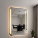 Espelheira Retangular 70x50cm Touch Led 3000k Crys