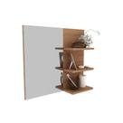 Espelheira Vitalle Air 60cm Amêndola com Espelho e Nichos Laterais