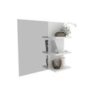 Espelheira Vitalle Air 60cm Branco com Espelho e Nichos Laterais
