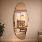 Espelho 150X40cm Corpo Inteiro Decorativo Para Quarto Banheiro Sala Closet Formatos Orgânico