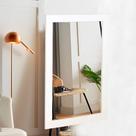 Espelho 30x40 Moldura Branco Para Banheiros, Quarto e Sala e Decoração Espelho 30x40 Moldura Branco Para Banheiros, Quarto e Sala e Decoração