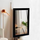 Espelho 30x40 Moldura Preto Para Banheiros, Quarto e Sala Decoração