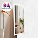 Espelho 30x75 Moldura Branco Para Corredor, Quarto E Sala Para Decoração