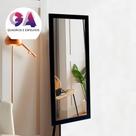 Espelho 30x75 Moldura Preto Para Corredor, Quarto E Sala Para Decoração
