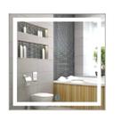 Espelho 4mm Led 3 cores fria neutra e quente 60cm luz Botão Touch Luz Ajustável quadrado maquiagem camarim penteadeira 60x60