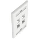 Espelho 4x2 4 Portas Keystone RJ45 Rede Lan - NK4FWH