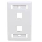 Espelho 4x2 P- Keystone Rj11-rj45 C- 2 Saídas Branco