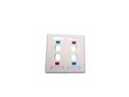 Espelho 4x4 Branco Com 4 Saída Rj45 Sollan