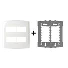 Espelho 4x4 Placa P/ 4 Módulos Separados Alumbra Bliss Pro