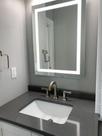 Espelho 50x90 LED 3 cores frio neutro quente banheiro retangular jateado hd touch 90x50 horizontal ou vertical