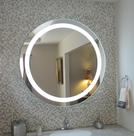 Espelho 80 cm LED 3 cores fria neutra quente redondo iluminação banheiro