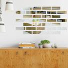 Espelho Adesivo PET Acrilic Flexível Decorativo 30x7,5cm Retangulo Brick