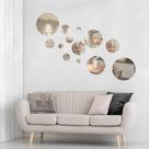 Espelho Adesivo PET Acrilic Flexível Decorativo Kit 32 un. Circulos