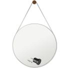 Espelho Adnet Decorativo de Parede Redondo com Alça em material ecológico 60cm Grande + Suporte Pino de Parede Espelho Adnet Decorativo de Parede Redondo com Alça em material ecológico 60cm Grande + Suporte Pino de Parede
