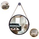 Espelho Adnet Luxo Decorativo Redondo 40cm Com Alça Reduna
