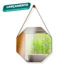 Espelho Adnet Redondo Lavabo Sextavado 60cm + Pino Suporte Espelho Adnet Redondo Lavabo Sextavado 60cm + Pino Suporte