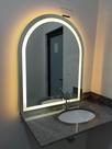 Espelho Arco Janelinha Iluminado Com Led branco frio capela- 50x100 cm janela botão touch dimerizavel quarto sala
