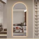 Espelho Base Reta Com LED touch Corpo inteiro 150x40