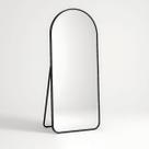 Espelho Base Reta Corpo Inteiro 150x60 Com Suporte de Chão Moldura Alumínio Quarto Sala Decorativo