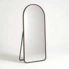 Espelho Base Reta Corpo Inteiro 150x60 Com Suporte de Chão Moldura Alumínio Quarto Sala Decorativo