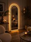 Espelho Base Reta Led Bivolt Janela Decorativos Polido Luxo Closet Semi Oval Corpo Inteiro Decorativo Quarto Salão Camarin Sala Cam Espelho Base Reta Led Bivolt Janela Decorativos Polido Luxo Closet Semi Oval Corpo Inteiro Decorativo Quarto Salão Camarin Sala Cam