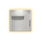Espelho Bisotê Com Led Quadrado 50x50 Cm Luz Indireta Fundo