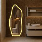 Espelho Borda Infinita Led Jateado Luxo Decorativo Salão Quarto Banheiro Hall Touch Bivolt