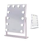 Espelho Camarim Grande 12 Lampadas LED Brilho Ajustavel 3 Tons Rotaçao 360 Graus Maquiagem Penteado Penteadeira Mesa Bancada Apoio Banheiro Iluminaçao