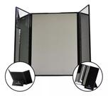 Espelho com 3 Faces Com Suporte para Mesa Black Fold Mirror Klass Vough