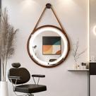 Espelho Com LED 2 Cores Redondo Adnet Com Alça 50cm Iluminado Decoração Sala Quarto Closet Banheiro