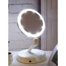 Espelho Com Led De Mesa Iluminador Maquiagem Portátil Dobrável Com Aumento até 10X
