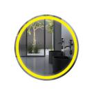 Espelho Com Led Redondo Touch 80x80 Cm Jateado Sala Banheiro