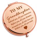 Espelho compacto Gevody Netdaughter Gifts em ouro rosa 65 mm