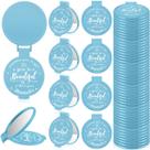 Espelho compacto Gulfmew Inspirational 7 cm azul claro (36 unidades)