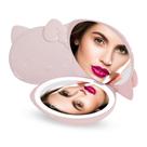 Espelho compacto Impressions Vanity Hello Kitty Kawaii com interruptor de sensor de toque para brilho ajustável, espelho de maquiagem iluminado com luzes LED e espelho de aumento 2X (rosa fosco)