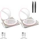 Espelho compacto Milishow LED Light 1x/10x com ampliação rosa