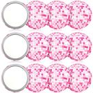 Espelho compacto Qunclay Disco Ball Vintage Round 7 cm rosa x12