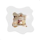 Espelho Criativo 25x25cm Decoracao Quarto Bebe Enxoval Presente Splash Branco