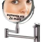 Espelho De Aumento Dupla Face Articulado Parede Mor Cromado
