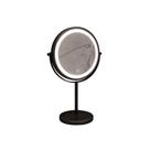 Espelho De Bancada Redondo Black E6600 L-8 C/ Luz Italy Line